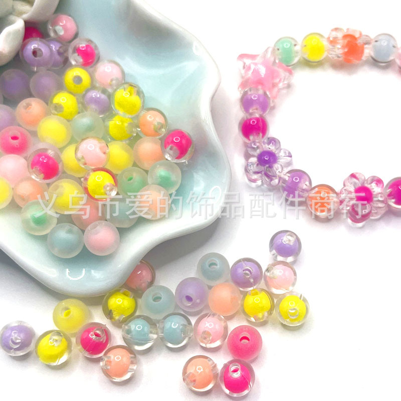 50 g de cuentas transparentes de colores mezclados