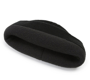 Bán Buôn Tùy Chỉnh Thêu Logo Đồng Bằng Lông Cừu Màu Đen Lót Knit Cap <span class=keywords><strong>Beanie</strong></span> Men Giá Rẻ Mũ Mùa Đông - Product Image 3