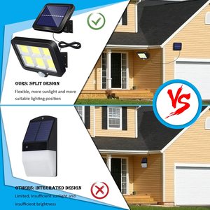Lámpara <span class=keywords><strong>Solar</strong></span> de Pared Dividida de 120 COB con Control Remoto, Impermeable y con <span class=keywords><strong>Sensor</strong></span> de <span class=keywords><strong>Movimiento</strong></span> para Uso en Exteriores - Product Image 2