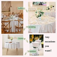Nappe de mariage en satin tissé blanc de haute qualité et durable, avec taille et couleur personnalisables pour les événements