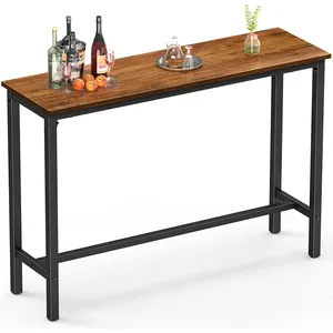 Rectangular Bar Height Table Sofa Console Table Bar Table for Narrow Space