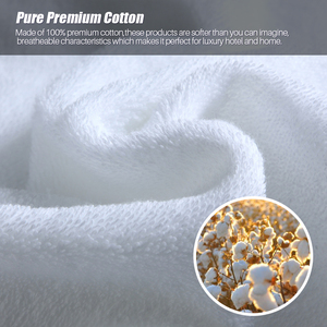 Trắng 100% bông tùy chỉnh logo khách sạn thêu bông khăn tắm serviette De Bain En coton - Product Image 2