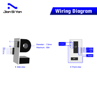Module de compteur d'énergie numérique bidirectionnel monophasé JSY-MK-163T avec communication TTL Modbus-RTU