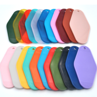 Promozione di plastica acrilica portachiavi in bianco stampa del logo chiave tag personalizzato motel hotel chiave fob