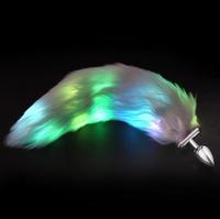 Missky — jouets sexuels pour Masturbation unisexe, boule lumineuse LED, Plug Anal queue de renard, jeu de rôle, Cosplay, en acier inoxydable