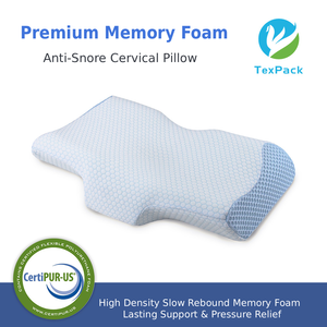 Cuscino Cervicale Anti-Russamento TEXPACK Ergonomico in Memory Foam a Lento Ritorno per Supporto del Collo e Sollievo dal Dolore Personalizzabile OEM/ODM - Product Image 5