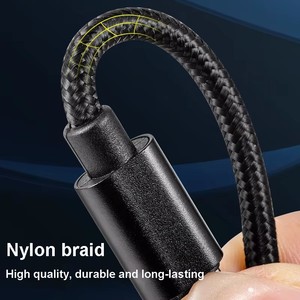 Nhà Máy 1M 2M 3M Cáp USB C Để USB C 3A Nhanh Chóng Sạc Bện Chất Liệu Dây Dữ Liệu Loại C Sạc Cho IP Cho Điện Thoại Android - Product Image 5