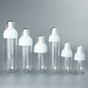Botella de bomba de emulsión transparente de 30ml, contenedor de bomba de pulverización blanca de 50 ml, botella de loción de pulverización de plástico PETG - Product Image 3