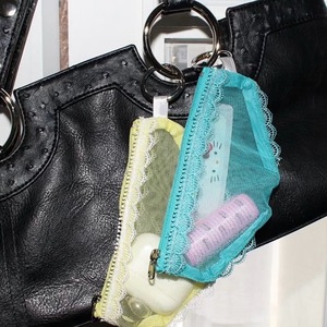 <b>Mini</b> Handbag Keychain Lace Mesh Cosmetic Bag Coin Purse KeychainToiletry Bag Custom Keyring Briefs Shape <b>Lipstick</b> Bag wallet - Product Image 4