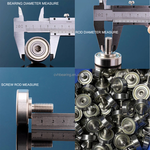 Rodamiento de rosca externa de alta calidad, rodamiento de bolas de ranura profunda para rueda de rodillos 604H1L8M4 604ZZ con tornillo M4 de NTBGT12-8 - Product Image 6