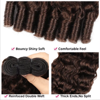 Extensions de Cheveux Humains Vierges Bouclés Péruviens Birmans Chocolat Marron 100% Non Transformés Bruts, Vente Chaude en Usine