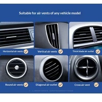 Support de téléphone portable en plastique pour voiture, fixation sur grille d'aération, pour navigation automobile et utilisation sur bureau, avec support réglable à 360 degrés