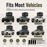 Auvent latéral de voiture 270 degrés avec paroi, auvent de véhicule imperméable pour SUV 4x4