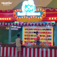 Tolefun Intérieur En Plastique et En Bois Pop Ballon Jeu De Fléchettes Remorques Clignotant Lumières Colorées Parc À Thème Carnaval Prix Jeux