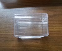 100 contenants carrés en acrylique recyclables de qualité alimentaire pour tiramisu, mousse, dessert, bonbons, biscuits, emballage transparent