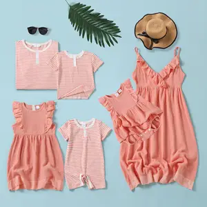 Ivy70031W Summer adorable mom and baby dress boutique Mummy and me frocks family clothing