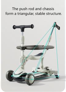 <span class=keywords><strong>Trottinette</strong></span> à pédales anti-retournement pour enfants de 1 à 14 <span class=keywords><strong>ans</strong></span>, en plastique, trois en un, roues planaires, siège réglable en hauteur - Product Image 3