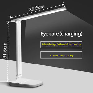 Lampe LED pliable et tactile de bureau, avec chargeur USB, haute <span class=keywords><strong>intensité</strong></span>, <span class=keywords><strong>variateur</strong></span>, fonction de contrôle, pour la lecture - Product Image 3