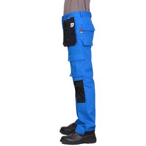 Pantaloni da <span class=keywords><strong>Lavoro</strong></span> Ignifughi ad Alta Visibilità Certificati CE, Ecologici in Cotone/Poliestere per Costruzioni e Lavori all'Aperto, Resistenti per Elettricisti - Product Image 3