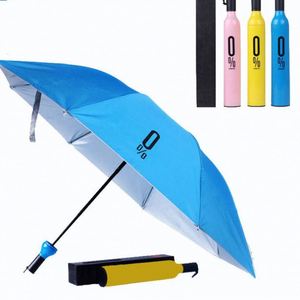 Unique Promotion Gift Wine Bottle Folded Automatic <b>Umbrella</b> 3 Folding Wholesale - Product Image 1