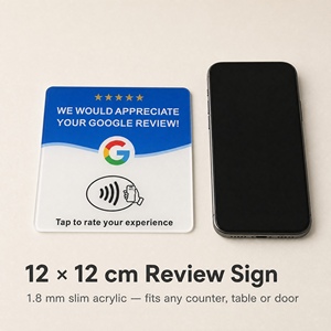 Tarjeta NFC de reseñas de Google, acrílica, para restaurante, cafetería, tienda, adhesivo para mostrador o puerta, mejora las valoraciones, idiomas: EN, FR, DE, <span class=keywords><strong>ES</strong></span>, IT - Product Image 4