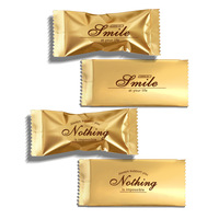 Sachet d'emballage personnalisé imprimé de qualité supérieure doré EN15343 pour machine à bonbons au café, au lait, aux amandes et au caramel au sel de mer français fait main