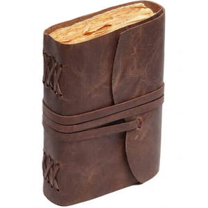 Carnet de croquis en cuir véritable vintage, reliure cousue, couverture rigide, format B6, journal de voyage pour le dessin, cadeau - Product Image 1