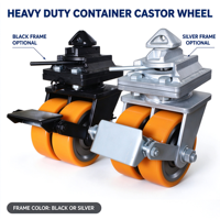 Roues de conteneurs ISO 20/40 pieds, roues de conteneurs maritimes, roues de conteneurs robustes, roulettes super robustes