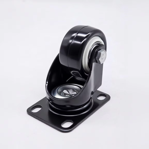 2-Zoll-Lenk rollen 30kg-45kg Tragfähigkeit Schwarze Polypropylen-Möbel rollen für leichte Werk bänke - Product Image 2