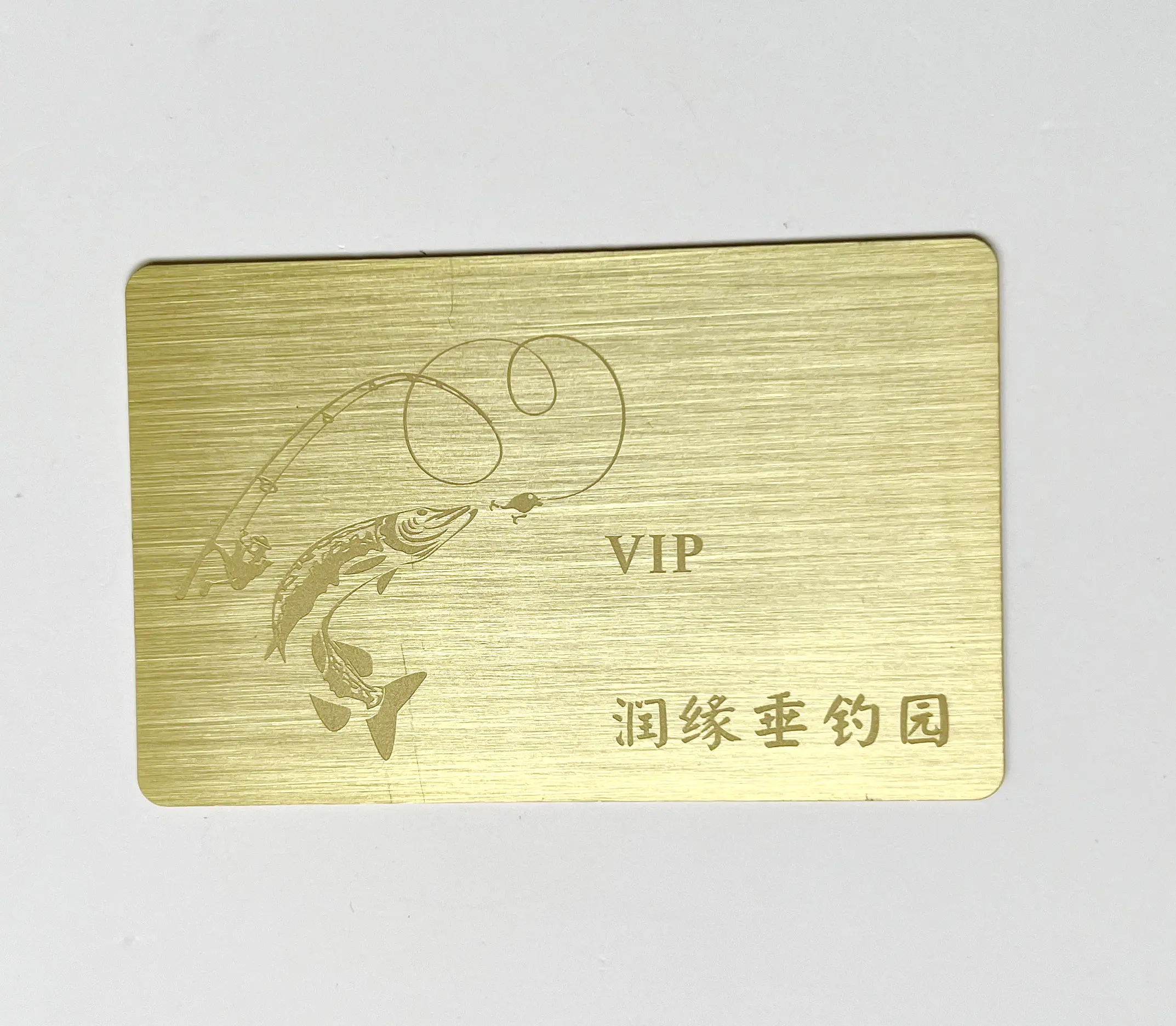 YTSクレジットカードサイズ刻印またはエッチングロゴ真空ブラシメタル名刺