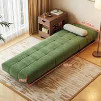 Konvertierbares Schlafsofa mit Verdicktem Chenille, Modulares Klappdesign, Ideal für Kleine Räume, Einzel-/Doppelschlafplatz