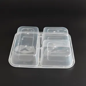 Disposable Food Lunch Box Containers Microwavable Plastic Food Takeaway Packaging Disposable 1 2 3 4 5 Compartment