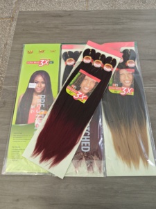 Échantillon Gratuit 225g 52 pouces 3X EZ Braiding Hair Vente en Gros Mèches Synthétiques Yaki Pré-Étirées de Haute Qualité pour Tresses Africaines - Product Image 3