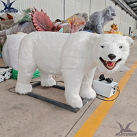 Modèle d'ours polaire animatronique réaliste pour centres commerciaux et écoles, thème de Noël, exposition pour parcs marins