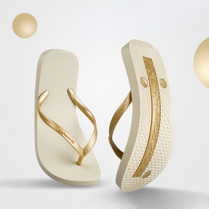 Sandalias Plegables para Mujer, Sandalias de Playa de Verano, Sandalias Doradas, <span class=keywords><strong>Chanclas</strong></span> - Product Image 4