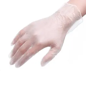 ビニール手袋パウダーフリー透明PVC使い捨て