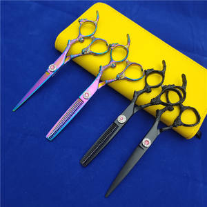 Ciseaux à cheveux professionnels à poignée dragon personnalisable, 6,0 pouces, avec vis en pierre précieuse, pour droitiers - Product Image 2