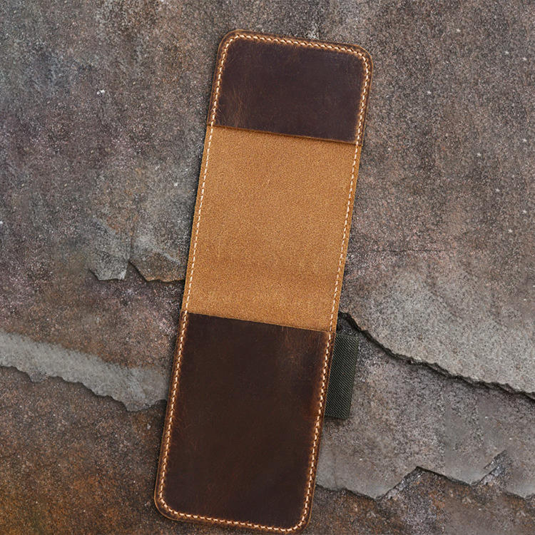 crazy horse Genuine Leather Golf Scorecard Holder coffee