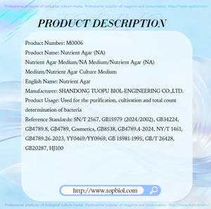 <span class=keywords><strong>Agar</strong></span> Nutritivo (250g por Botella) TOPBIO Polvo Seco para Purificación Bacteriana, <span class=keywords><strong>Cultivo</strong></span> y Determinación del Conteo Total, Soporte OEM - Product Image 2