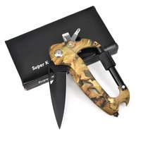 Couteau mousqueton Changlin 7340, essentiels pour sac de survie, kit de survie EDC, préparation à la survie, multi-outils avec brise-vitre