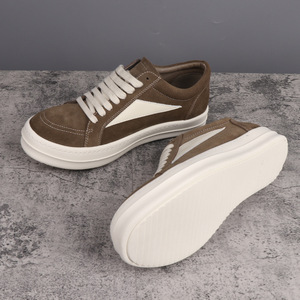 Zapatos Casuales de Gamuza para Hombre Estilo Rick Owens, Zapatillas de Diseñador, Zapatos Planos de Alta Calidad para Mujer - Product Image 3