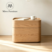 Table de Chevet Pliante Moderne en Noyer Nordique, Meuble Japonais pour Hôtel, Appartement, Chambre à Coucher, avec Plateau en Marbre