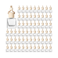 Prix usine forme rectangulaire personnalisée 8ml bouteille de diffuseur suspendu en verre vide avec couvercle à vis abricot pour désodorisant