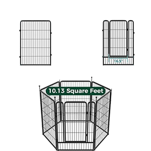 คอกสุนัขสวนแบบแยกส่วนกรงสุนัขขนาดใหญ่ทนทานพร้อมหลังคาสำหรับสุนัขใหญ่ - Product Image 2