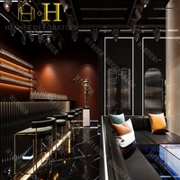 Présentoir d'alcool moderne Vitrine Meubles Bar Meubles Ensemble Personnalisation Led Dj Lumières pour boîte de nuit