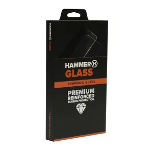 定制彩色牛皮包装手机屏幕保护器钢化眼镜盒纸包装盒玻璃屏幕保护器