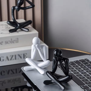 Nordique Simple abstrait Figure <span class=keywords><strong>Action</strong></span> décoration en plastique penseur bureau Art ornement pour salon étude bureau zone - Product Image 6