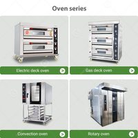 Four à Convection Commercial Gaz Électrique en Acier Inoxydable pour Pâtisserie Industrielle avec Commandes Numériques
