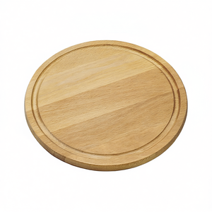 Plato redondo de madera KESPER de 12 pulgadas para servir carne y asados - Product Image 2