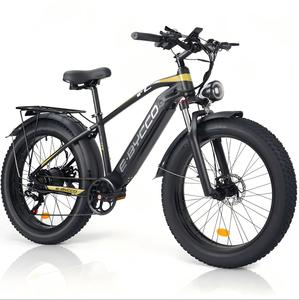 Vélo à pneus larges 1000W Ebike, directement de l'usine Ebycco, 26 pouces, 7 vitesses, VTT E9-Plus 1000W, vélo à pneus larges EBYCCO E9 Plus Ebike 48V Mo - Product Image 5